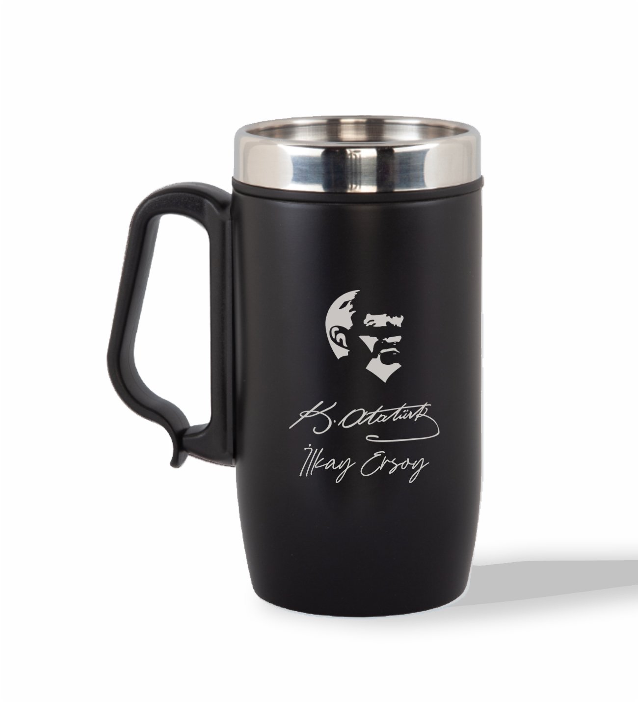 Kişiye Özel Öğretmenler Günü Hediyesi Çelik Mug Siyah Termos 240 ML