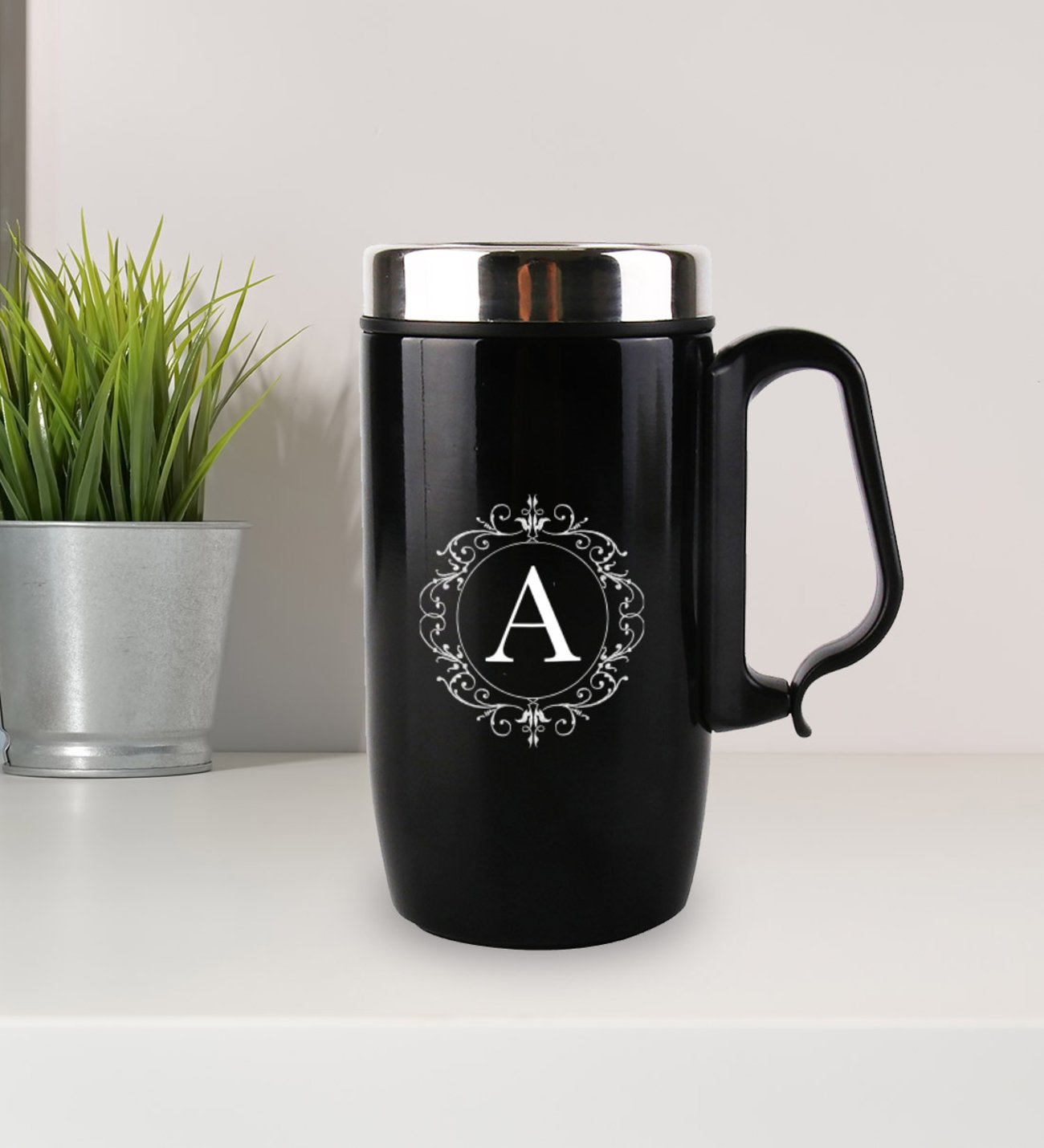 Kişiye Özel Öğretmenler Günü Hediyesi Çelik Mug Siyah Termos 240 ML