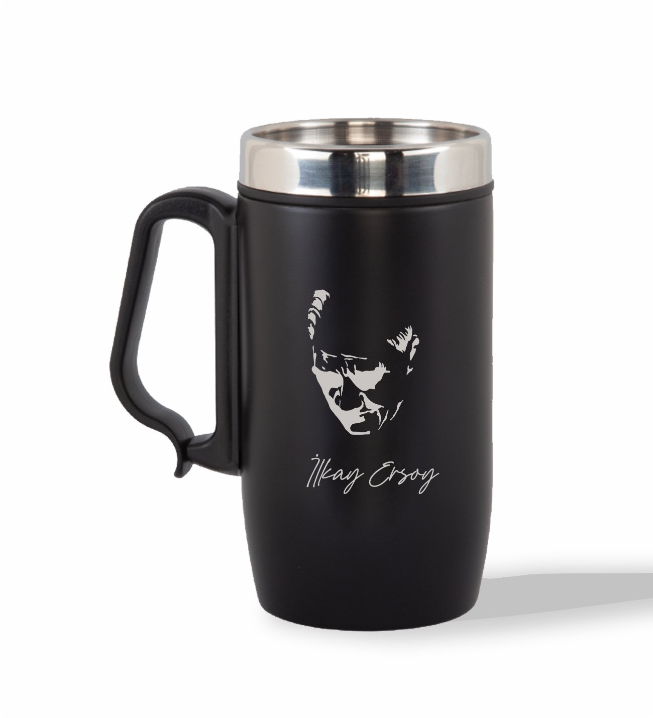 Kişiye Özel Öğretmenler Günü Hediyesi Çelik Mug Siyah Termos 240 ML